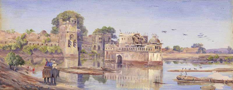 Marianne North Rajput Forts Norge oil painting art